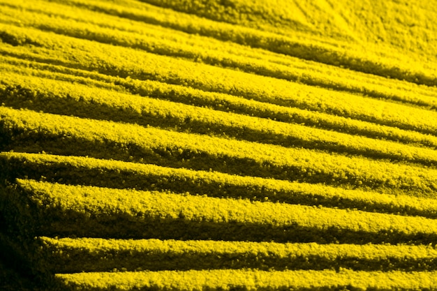 Free photo yellow parallel sand lines high view