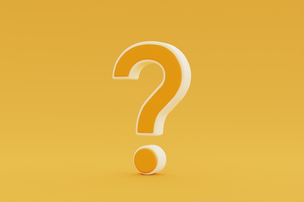 Free photo yellow question mark