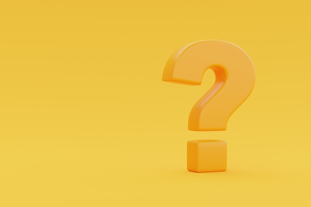 Free photo yellow question mark