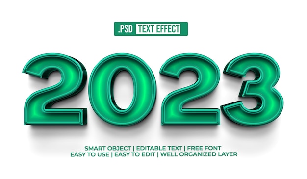 Free PSD 2023 text style effect