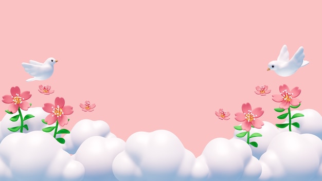 Free PSD 3d background for valentines day celebration