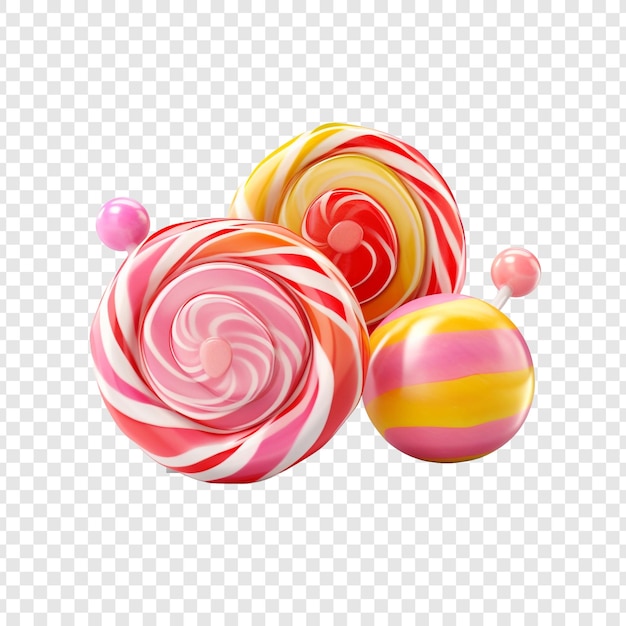 Free PSD 3d candy isolated on transparent background