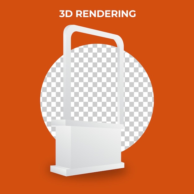 Free PSD 3d counter stand booth event