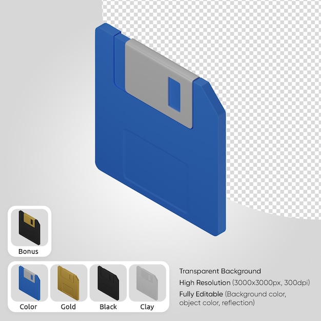 Free PSD 3d floppy disk