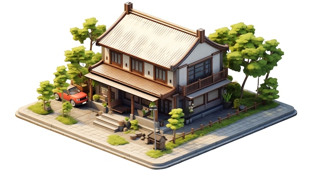 Free PSD 3d house and property illustration