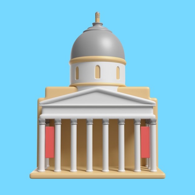 Free PSD 3d icon for famous city landmark