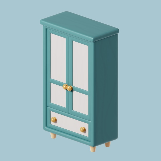 3d icon of furniture with closet