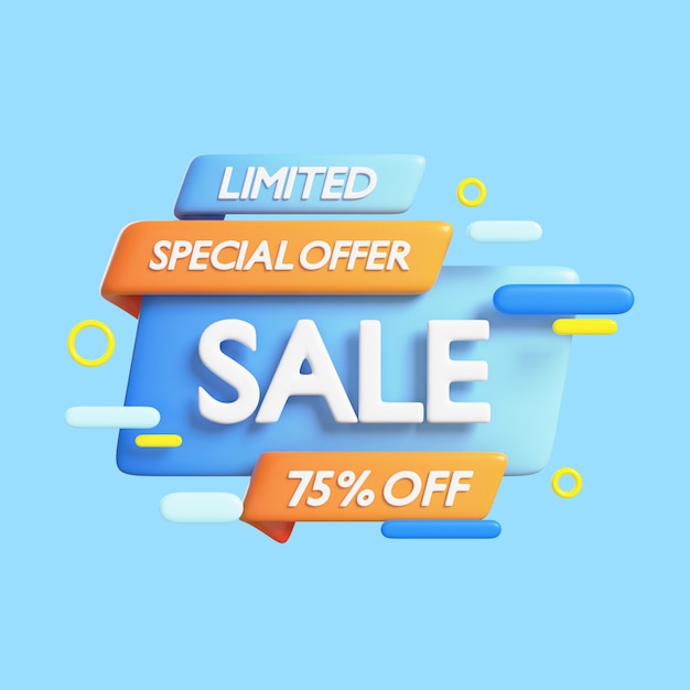 Free PSD 3d icon for super sales