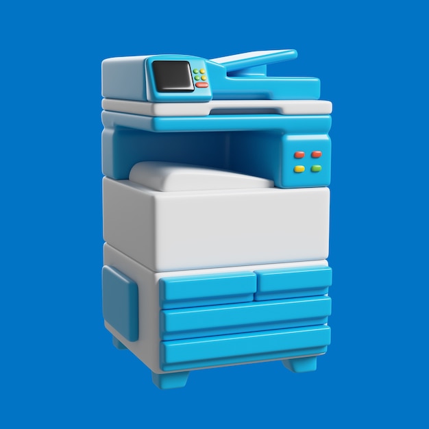 Free PSD 3d icon with printer