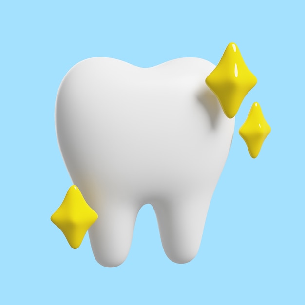 口腔病学と歯科の 3 d イラストレーション