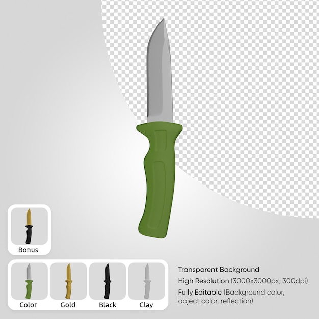 Free PSD 3d knife