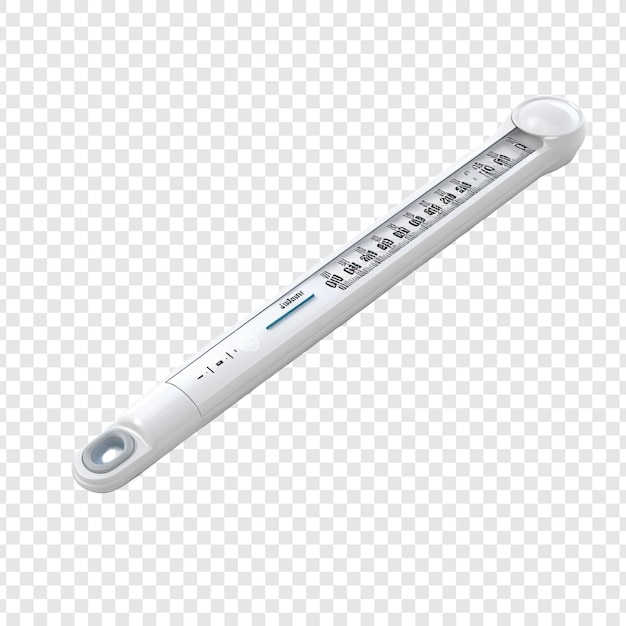 Free PSD 3d medical thermometer isolated on transparent background