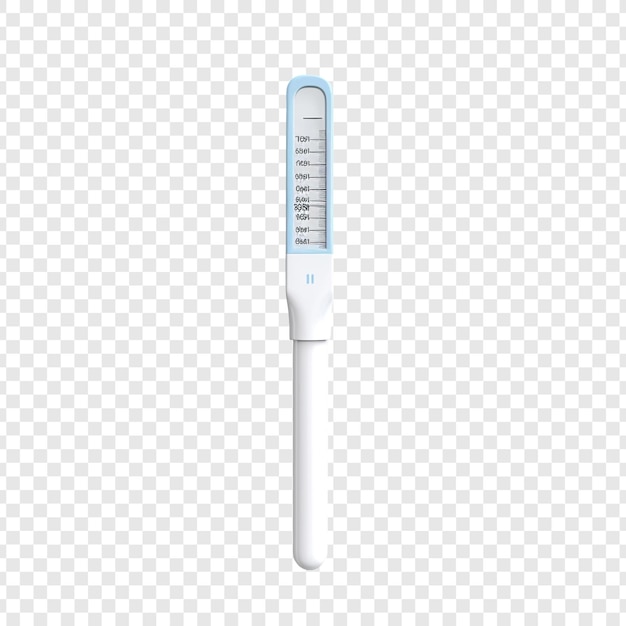 Free PSD 3d medical thermometer isolated on transparent background