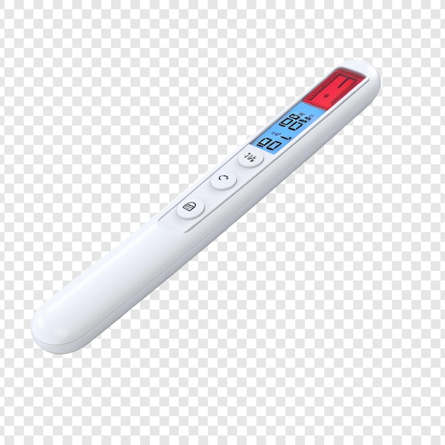 Free PSD 3d medical thermometer isolated on transparent background