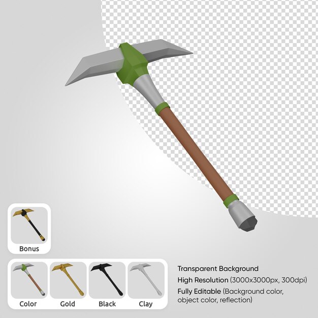 3d pickaxe