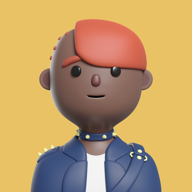 Free PSD 3d render of avatar character