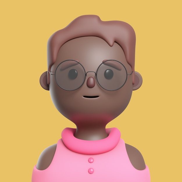 Free PSD 3d render of avatar character