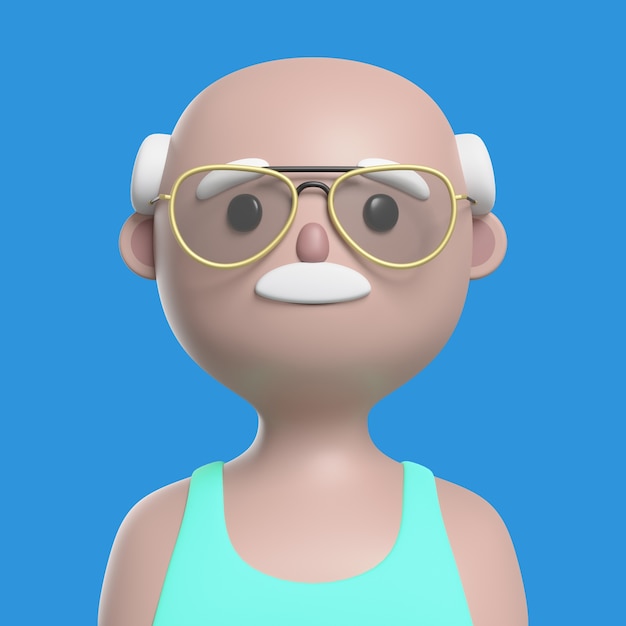 Free PSD 3d render of avatar character