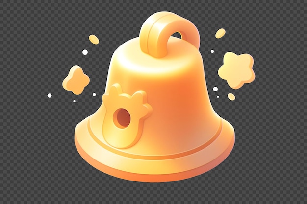 Free PSD 3d render bell icon