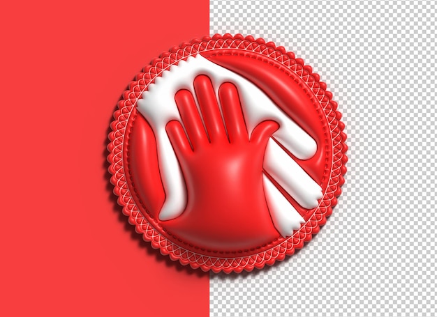 Free PSD 3d render deal hand shake web icon png