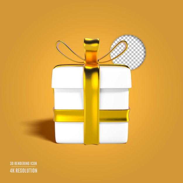 Free PSD 3d render illustration gift box isolated icon