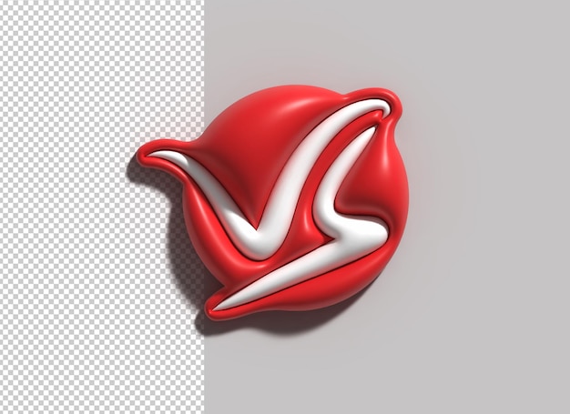 Free PSD 3d render vs company letter logo