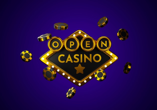 Free PSD 3d rendering of casino elements