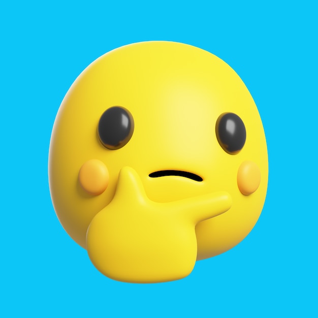 Free PSD 3d rendering of emoji icon