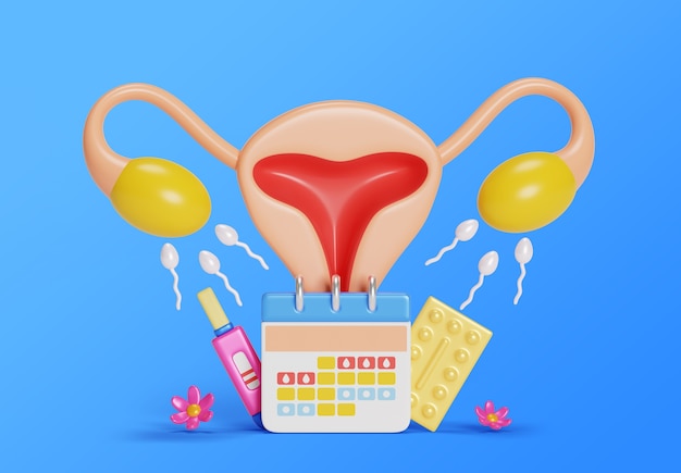 Free PSD 3d rendering of  fertility sales background