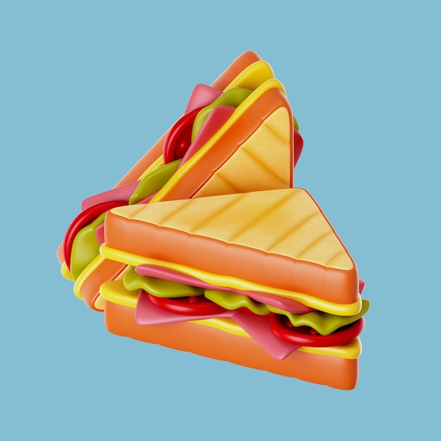 Free PSD 3d rendering of food icon