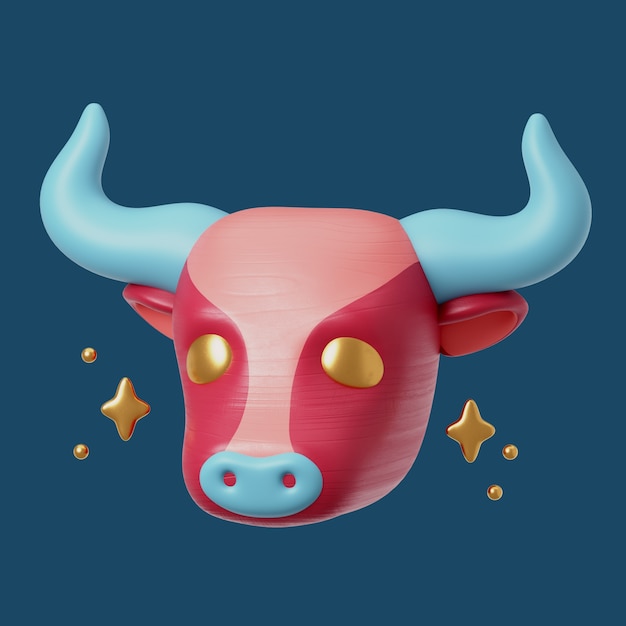 Free PSD 3d rendering of taurus icon