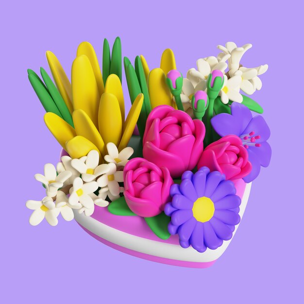 3d rendering of women's day icon