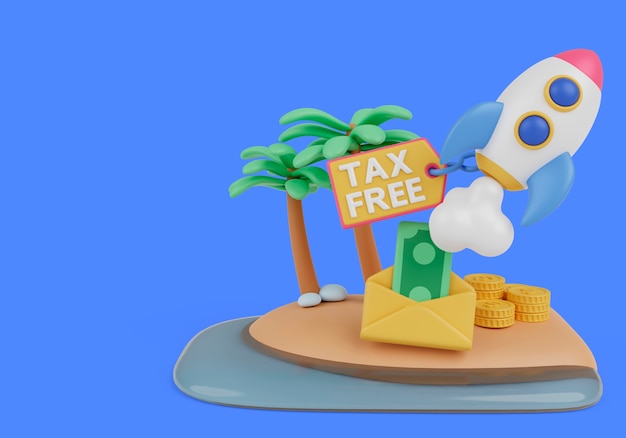 3d taxes sales background