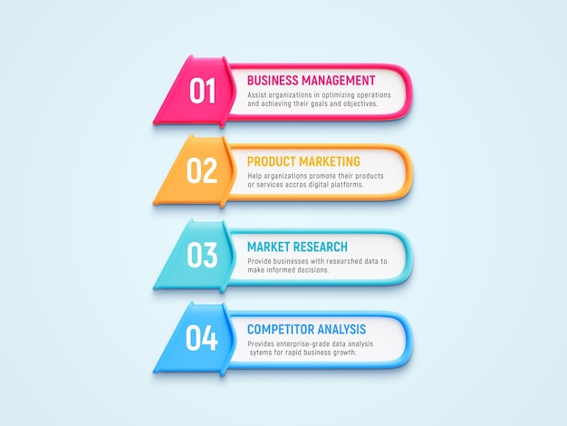 4 steps creative business infographics design template