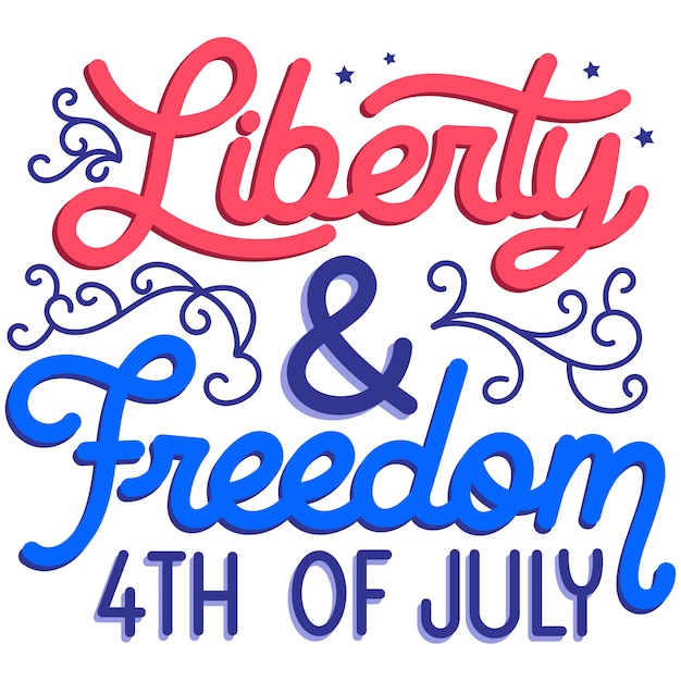 4th of july lettering