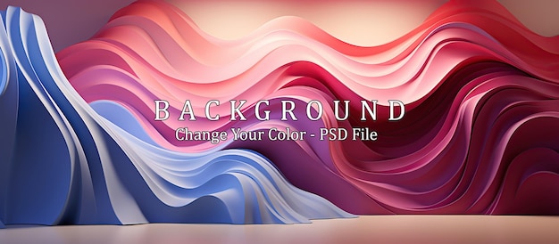 Free PSD abstract background with wave lines