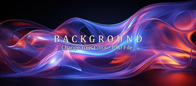 Free PSD abstract blue background with smooth lines