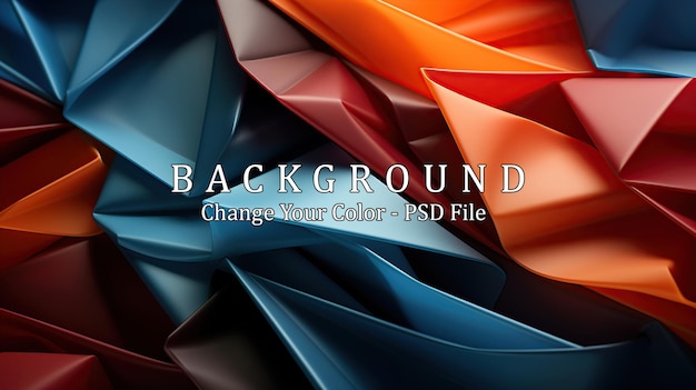 Free PSD abstract colorful origami background
