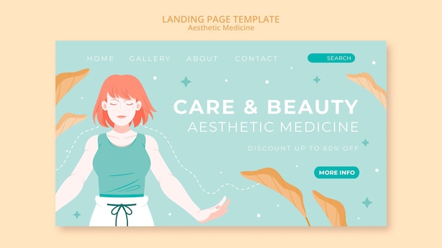 Free PSD aesthetic medicine landing page template