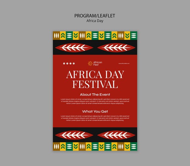 Africa day celebration leaflet template