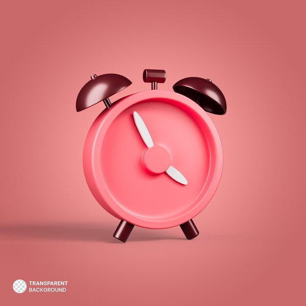 Alarm clock icon isolated 3d render illustration