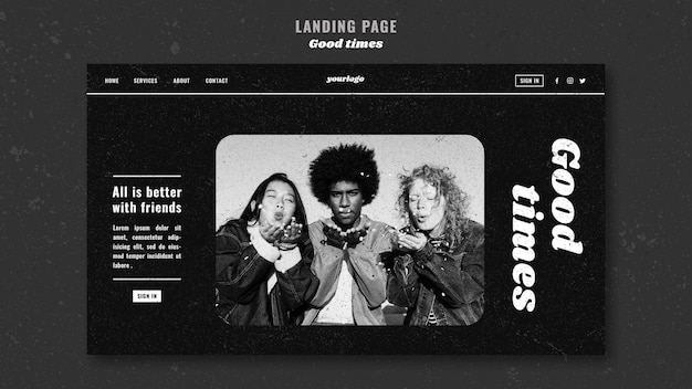 All is better with friends landing page