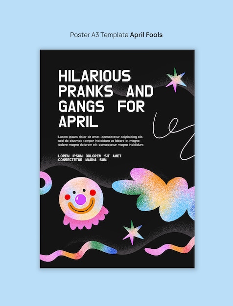 Free PSD april fools celebration template