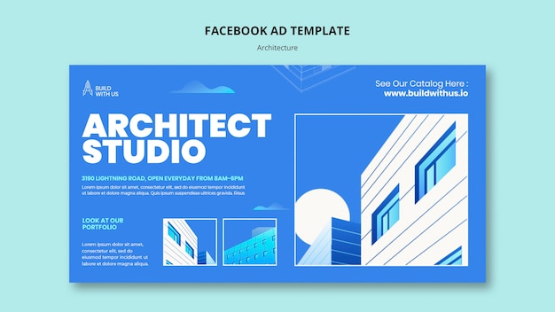 Free PSD architect studio social media promo template