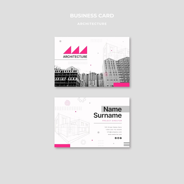 Free PSD architecture project business card template