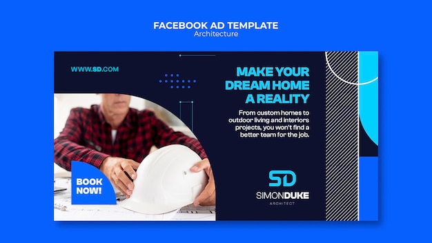 Free PSD architecture project facebook template