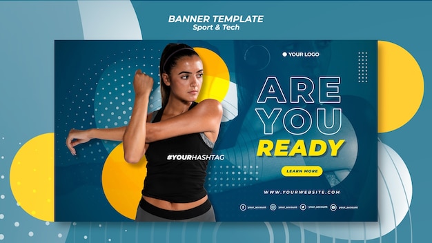 Free PSD are you ready sport banner template