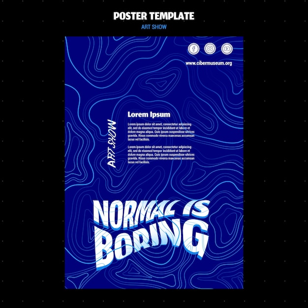 Free PSD art show poster template