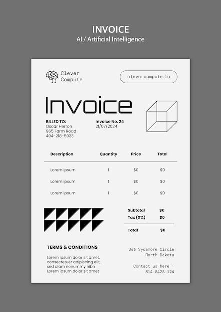 Free PSD artificial intelligence concept template