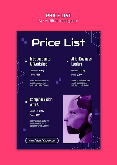 Artificial intelligence template design